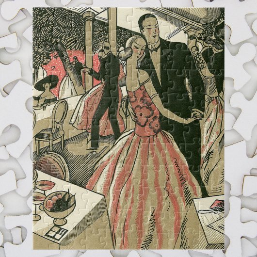 Vintag Art Deco Wedding, Newlyweds First Dance Puzzle