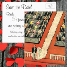 Vintag Art Deco Wedding Newlyweds Save the Date