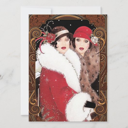 Vintag Art Deco Weihnachten (Vorderseite)