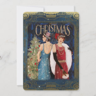 Vintag Art Deco Weihnachten Frauen