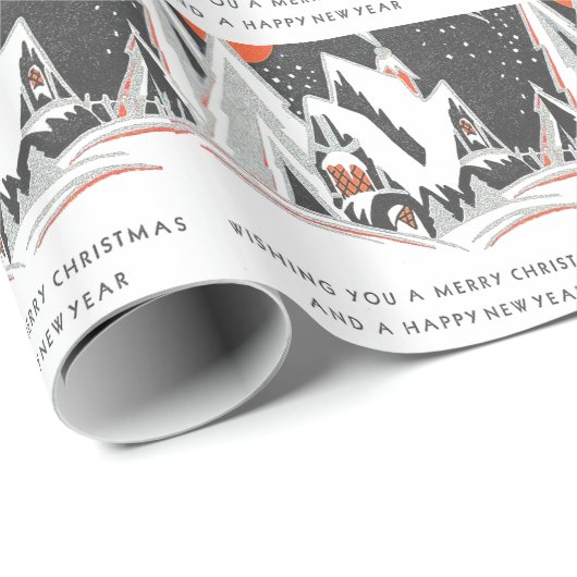 Vintag Art Deco Weihnachten Geschenkpapier (Rolleneckpunkt)