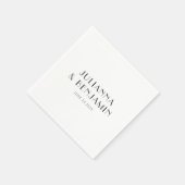 Vintag Art Deco White Custom Wedding Serviette (Ecke)