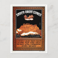 Vintag Art Deko Simplon Orient Express Athen