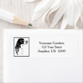 Vintag Art English Springer Spaniel Dog Adresse (Insitu)