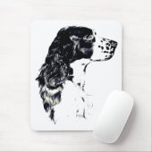 Vintag Art English Springer Spaniel Dog Mousepad (Mit Mouse)