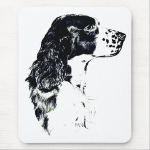 Vintag Art English Springer Spaniel Dog Mousepad