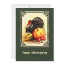 Vintag Art Erntedank Abendessen Einladung