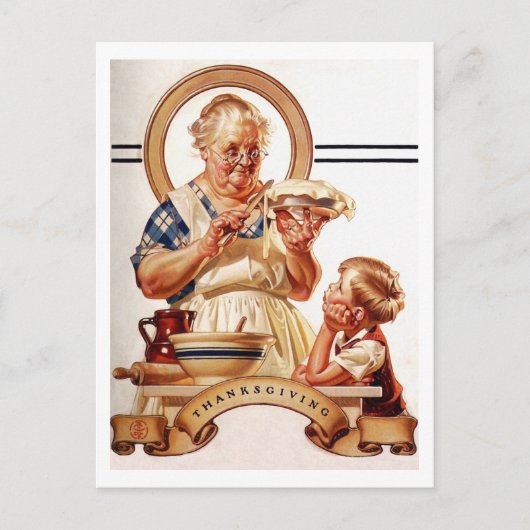 Vintag Art Erntedank Postkarten (Vorderseite)