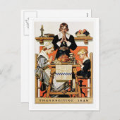 Vintag Art Erntedank Postkarten (Vorne/Hinten)