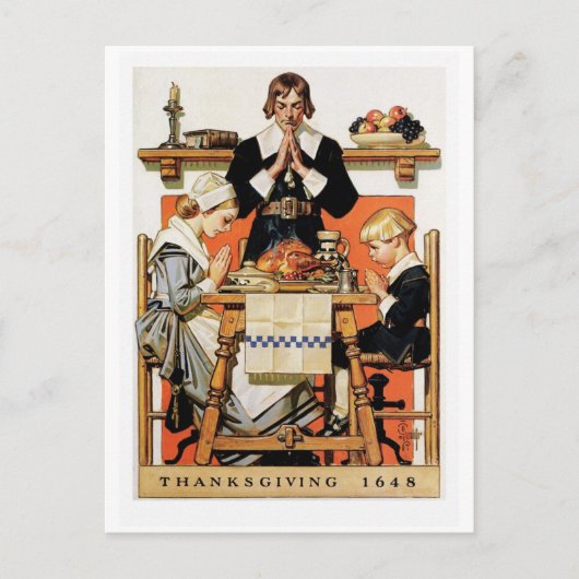 Vintag Art Erntedank Postkarten (Vorderseite)