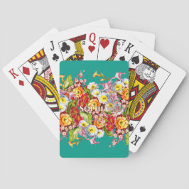 Vintag Art Floral Muster Frühlingsblumen Primrose Spielkarten