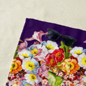 Vintag Art Floral Muster Frühlingsblumen Primrose Strandtuch (Beispiel)