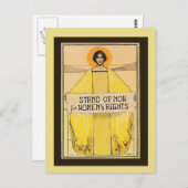 Vintag Art Frauenrechte Postkarte (Vorne/Hinten)