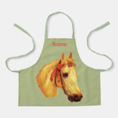 Vintag Art Horse Head Personalisiert Schürze (Vorderseite)