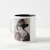VINTAG ART JAPANESE ZWEIFARBIGE TASSE (Vorderseite Links)
