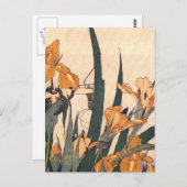 Vintag Art Japanisch Iris Blume Postkarte (Vorne/Hinten)