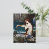 Vintag Art John William Waterhouse A Mermaid Postkarte (Stehend Vorderseite)