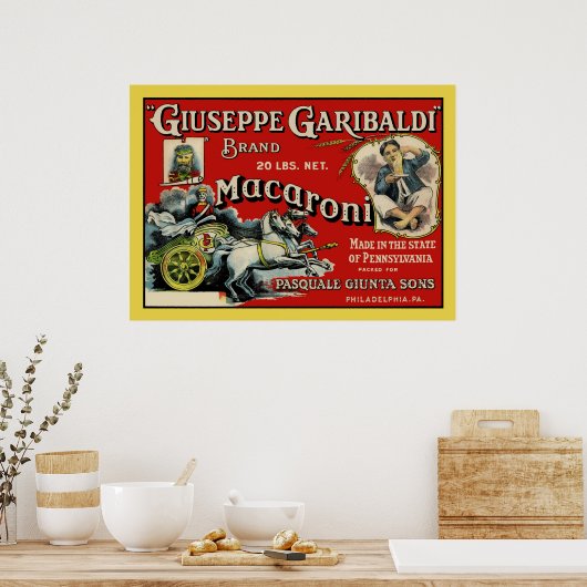 Vintag Art Macaroni Label Poster (Küche)