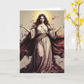 Vintag Art Mary Magdalene Karte (Gelbe Blume)