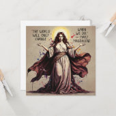 Vintag Art Mary Magdalene Zitat Karte (Vorderseite/Rückseite Beispiel)