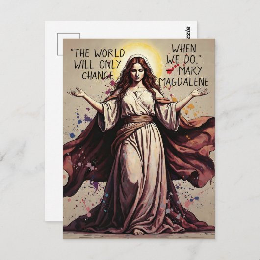 Vintag Art Mary Magdalene Zitat Postkarte (Vorne/Hinten)