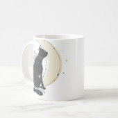 Vintag Art Moon Cat Kaffeetasse (Vorderseite Links)