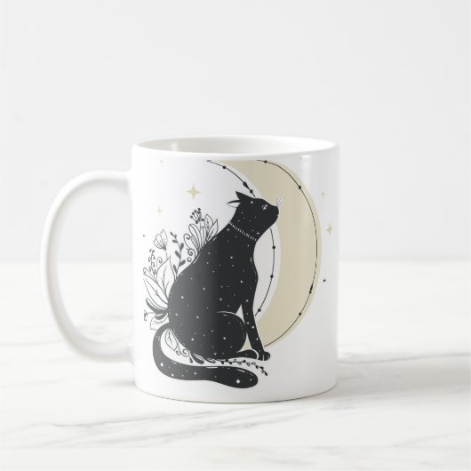 Vintag Art Moon Cat Kaffeetasse (Links)