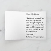 Vintag Art Mops Puppy "Danke" Dankeskarte (Innenseite)