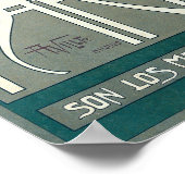 Vintag Art Nouveau 1901 Cigarrillos Paris Ad Poster (Ecke)