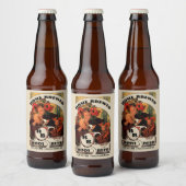 Vintag Art Nouveau Alphonse Mucha Bierflaschenetikett (Flaschen)