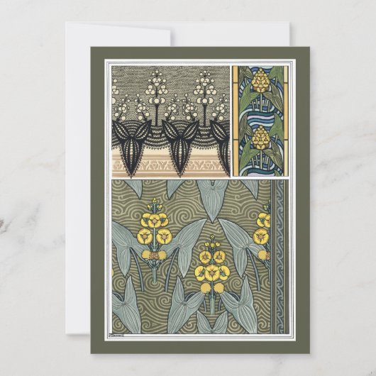 Vintag Art Nouveau Arrowhead Garden Blume (Vorderseite)