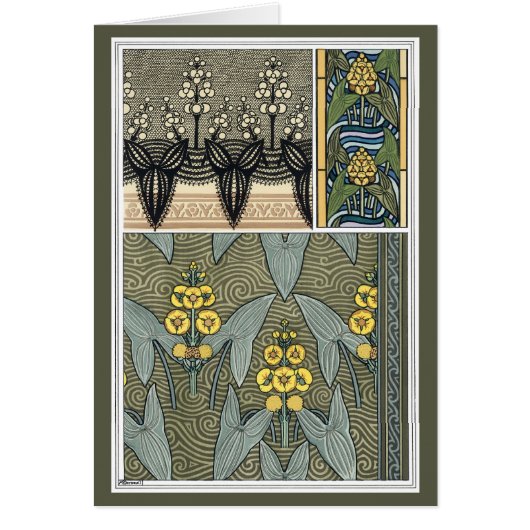 Vintag Art Nouveau Arrowhead Garden Blume (Vorne)