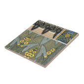 Vintag Art Nouveau Arrowhead Garden Blume Fliese (Seite)