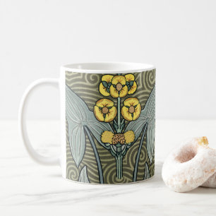 Vintag Art Nouveau Arrowhead Garden Blume Kaffeetasse