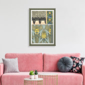 Vintag Art Nouveau Arrowhead Garden Blume Leinwanddruck (Insitu (Wohnzimmer))