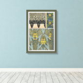 Vintag Art Nouveau Arrowhead Garden Blume Leinwanddruck (Insitu (Holzboden))