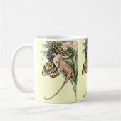 Vintag Art Nouveau Butterfly Fairy Kaffeetasse (Links)