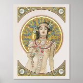 Vintag Art Nouveau Champagne Celebration Mucha Foliendrucke (Vorderseite)