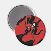 Vintag Art Nouveau Chap Book Erntedank Magnet (Vorderseite/Rückseite)