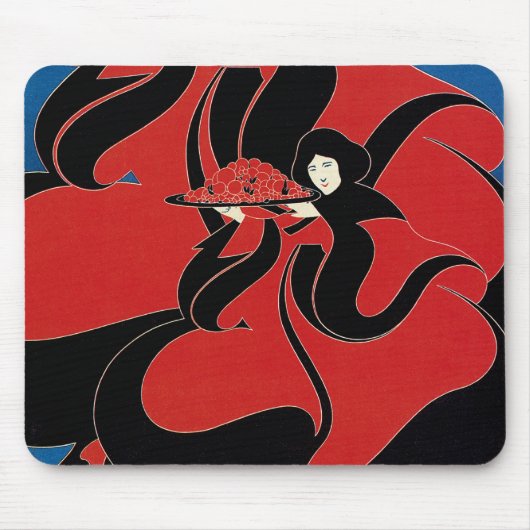 Vintag Art Nouveau Chap Book Erntedank Mousepad (Vorne)