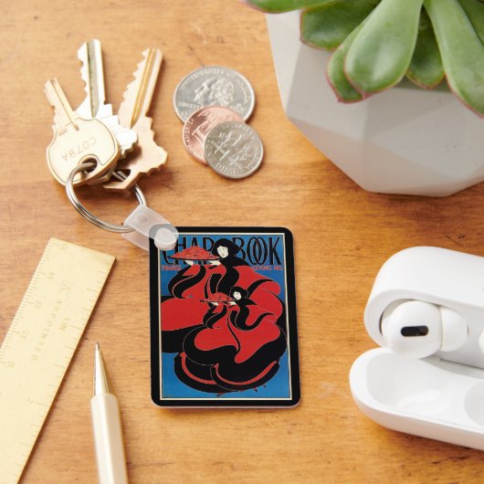 Vintag Art Nouveau Chap Book Erntedank Schlüsselanhänger (Schreibtisch)