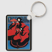 Vintag Art Nouveau Chap Book Erntedank Schlüsselanhänger (Rückseite)