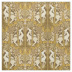 Vintag Art Nouveau Deer Pattern Stoff