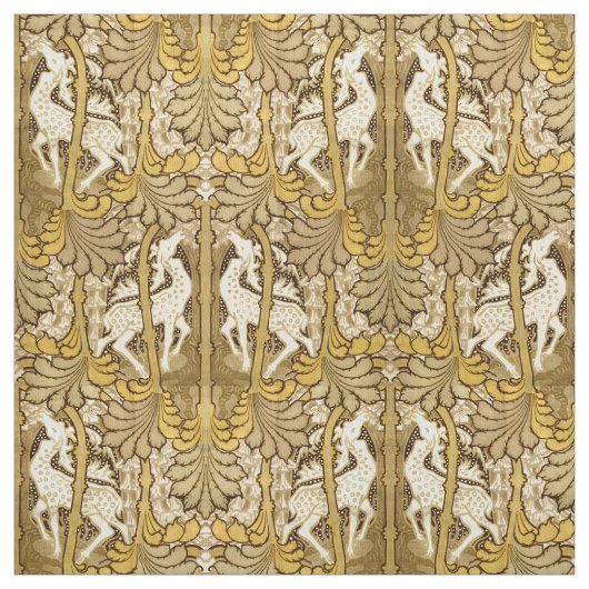 Vintag Art Nouveau Deer Pattern Stoff (Muster)