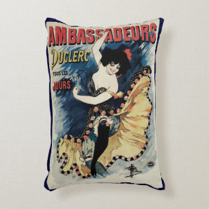 Vintag Art Nouveau Flamenco Dancer, Botschafter Dekokissen