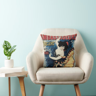 Vintag Art Nouveau Flamenco Dancer, Botschafter Kissen