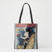 Vintag Art Nouveau Flamenco Dancer, Botschafter Tasche (Vorderseite)