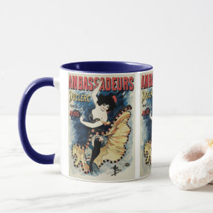 Vintag Art Nouveau Flamenco Dancer, Botschafter Tasse