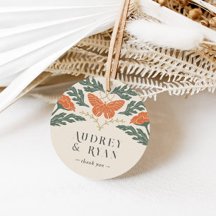 Vintag Art Nouveau Gefallen Tag Geschenkanhänger