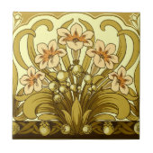 Vintag Art Nouveau Gloxinia Blume Frieze Fliese (Vorderseite)